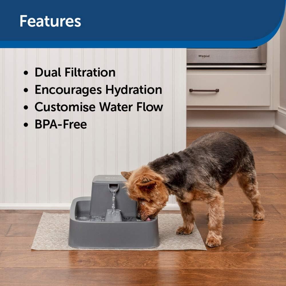 PetSafe Drinkwell Dog Cat Pet Fountain - 7.5 Litre, Automatic Flowing Water Bowl